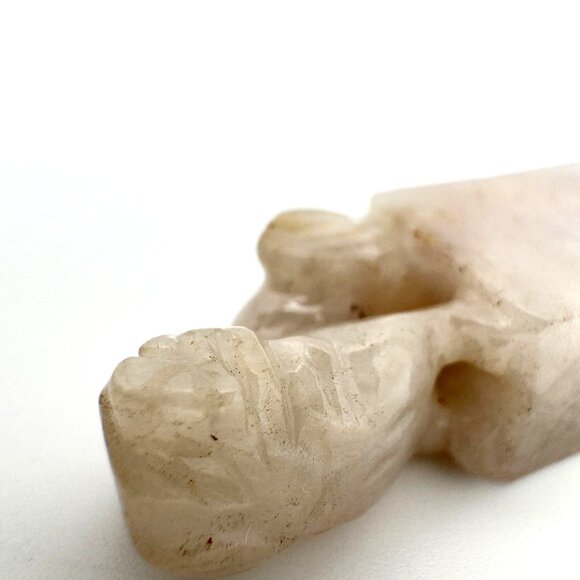 Jade Stone Seal Chop Carving of a Chinese Mythical Beast Foo Dog Vintage #3 - Picture 5 of 8